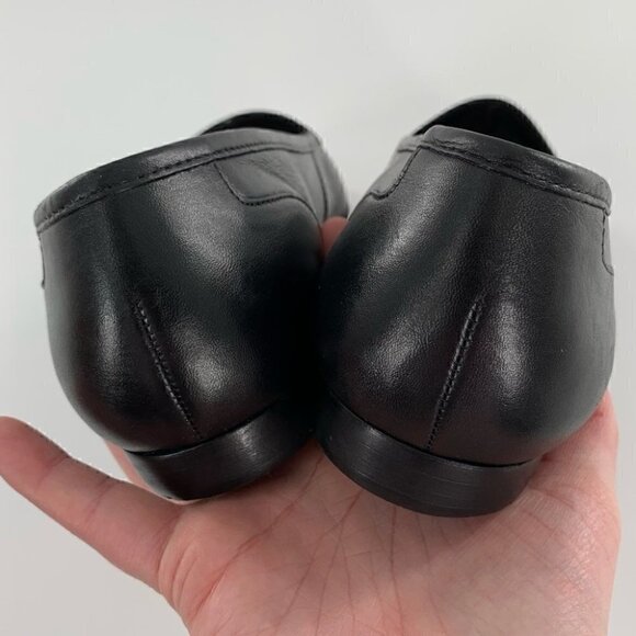 Enzo Angiolini Liberty flats 8 black 80s 90s vintage smoking loafers grannycore - Picture 8 of 12